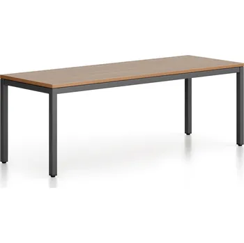 Psací stůl B2B Partner Lavice FRAME, černá podnož, 1685 x 404 x 468 mm, ořech