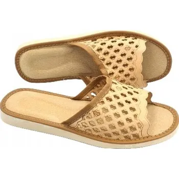 Dámské pantofle PANTOFLE DÁMSKÉ KOŽENÉ POHODLNÉ 36-41 LEHKÉ DOMÁCÍ PANTofLE JEMNÝ VZOR