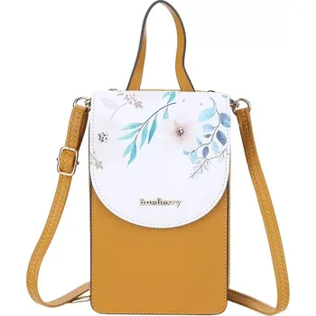 Peněženka Baellerry Dámská kabelka na mobil Flowers Hořčicová