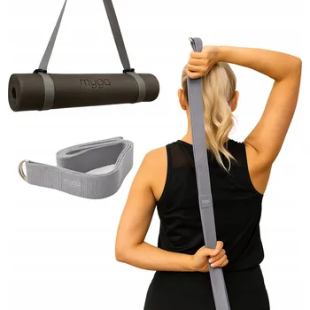 Popruh na jógu myga 2 v 1 - šedý