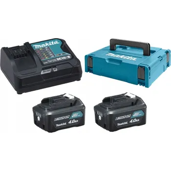 Sada Makita 197641-2: Nabíječka DC10SB + 2 akumulátory BL1041B 4Ah + kufr MAKPAC