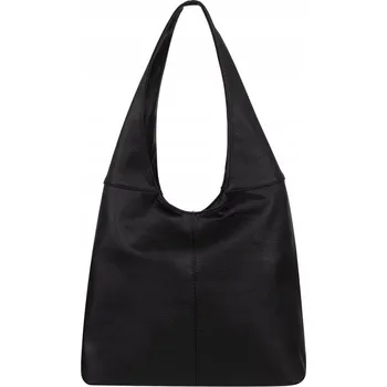 Kabelka Kabelka MAGIC BAGS ekologická kožená černá velká s kapsou na telefon