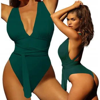 Dámské plavky Jednodílné plavky Polský Zavazovací XL Self Missouri Zeleň