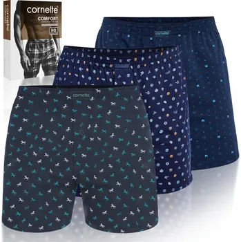 Boxerky Cornette Volné bavlněné boxerky BM437 Comfort 3 kusy Velikost L