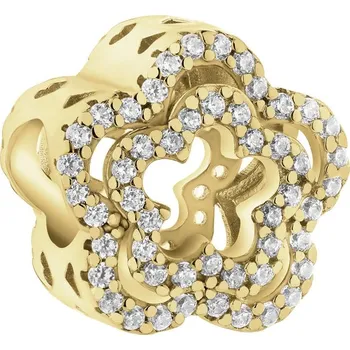 Přívěsek Pozlacený stříbrný přívěsek Beads se zirkony - květ - AP543-3528