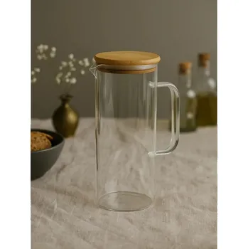 Sinsay - Skleněný džbán s uchem a víkem - clear - 360GJ-CLR - 360GJ-CLR-ONE