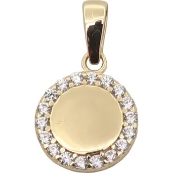 Přívěsek Zlatý přívěsek se zirkony 2720LOT (585/1000) 0.85 g