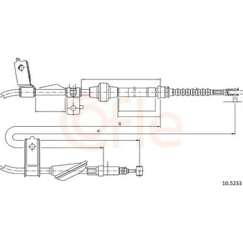 Brzdový systém Tažné lanko, parkovací brzda COFLE 92.10.5233