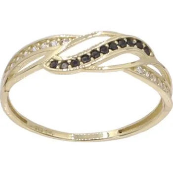 Prsten Zlatý prsten se zirkony CDY43, vel. 52, 1.25 g (585/1000)