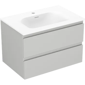 Koupelnový nábytek Mexen Orio koupelnová skříňka 70 cm s umyvadlem Vela, 2 zásuvky, šedá mat/bílá mat - 91A10-07047-2-BFF62-W23M01 Skříňky s umyvadlem