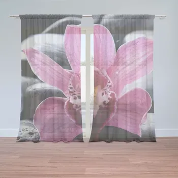 Záclona Sablio Záclony Růžová orchidea: 2ks 150x250cm