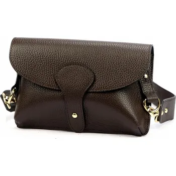 Kožená kabelka LUKA DOLLARO INSTAGRAMKA tmavě hnědá