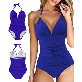 Dámské plavky ZEŠTÍHLUJÍCÍ JEDNODÍLNÉ PLAVKY DÁMSKÉ S PUSH UP EFEKTEM XL 42