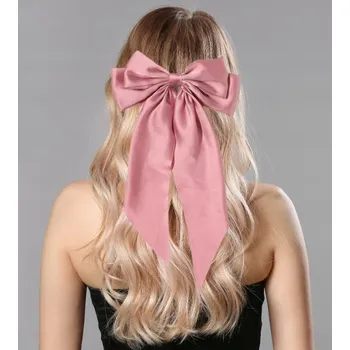 Sponka do vlasů BEAUTIONA, růžová saténová, 36 cm