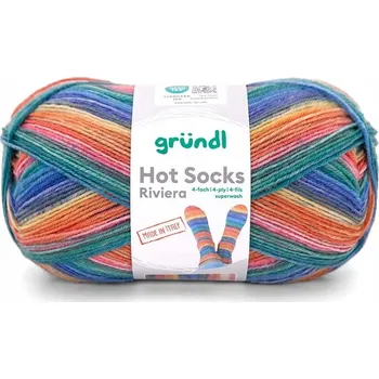 Příze Příze na ponožky Gründl Hot Socks Riviera 4-fach 01