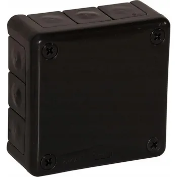Elektroinstalační krabice Instalační krabice hermetická nástěnná Viplast černá IP55 98x98x42 mm