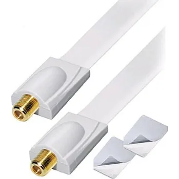 Anténní kabel Koaxiální průchodka 25 cm PROFI BÍLÁ