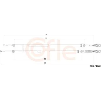 Tažné lanko, ruční převodovka COFLE 2CB.CT001