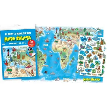 Umění Mapa świata. Plakat z naklejkami Kolektiv autorů