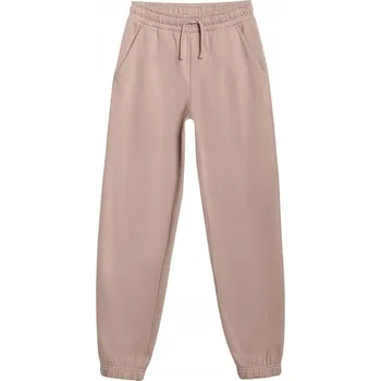 4F Dívčí tepláky jogger 4FJWAW25TTROF1249-83S Béžová 158 cm.