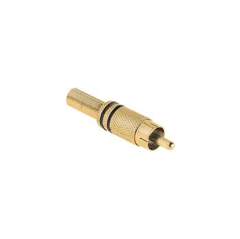 Audio kabel CABLETECH RCA konektor zlatý dva pruhy černý