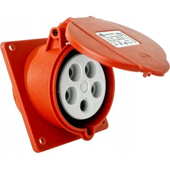 Elektrická zásuvka Elektrická Zásuvka nástěnná TP Electric červená