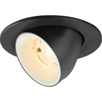 BIG WHITE (SLV) NUMINOS GIMBLE S Stropní vestavné svítidlo, 2700 K, 20°, IP20, kulaté, černé / bílé 1009380