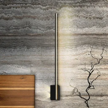 Lampička Schuller Valencia LED nástěnné světlo Stick, výška 80 cm, černá, kov - Nástěnný držák – šířka 7 cm, výška 15 cm, výčnělek 4 cm černá matná, bílá LED 17 W celkem - Doprava zdarma