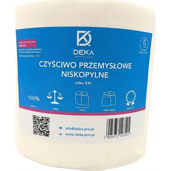 Utěrka Čisticí Utěrka papírový ručník 100% celulóza, bílá role 250 m