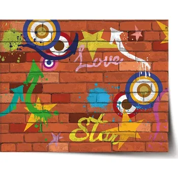 Plakát Sablio Plakát Zeď - 60x40 cm