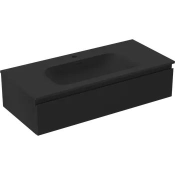 Koupelnový nábytek Mexen Orio koupelnová skříňka 100 cm s umyvadlem Vela, 1 zásuvka, černá mat - 91A10-10023-1-BF71-W23M71 Skříňky s umyvadlem