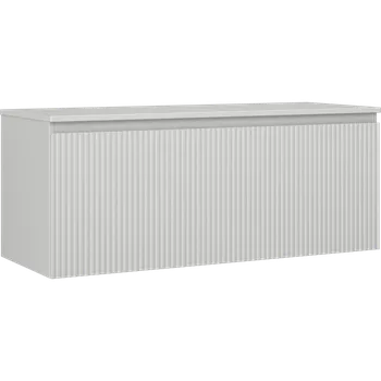 Koupelnový nábytek Mexen Rivel koupelnová skříňka pod umyvadlo 120 cm s deskou, 1 zásuvka, drážkovaná, šedá mat - 91A20-12047-1-BFC62 Koupelnové skříňky