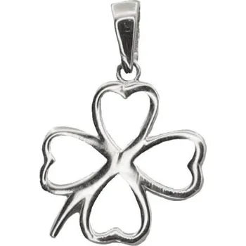 Přívěsek Zlatý přívěsek z bílého zlata čtyřlístek 2711LOTW (585/1000) 0.65 g