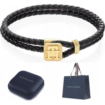 Náramek ČERNÝ PÁNSKÝ NÁRAMEK TOMMY HILFIGER