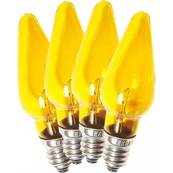 Žárovka Žárovky pro řetěz FELICIA 14V/0,1A E-10 4ks žluté svíčky (1ks)