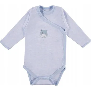 Kojenecký body Zavinovací body Baby Love velikost 56 Eevi modré s hrošíkem