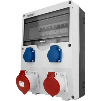 Rozvaděč Staveništní rozvaděč Walter-Kraft-S 32A/5P, 16A/5P, 2x230V Schuko