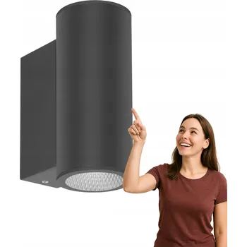 Nástěnné svítidlo Zahradní nástěnné svítidlo Italux černé, integrovaný LED zdroj, 10 W