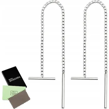 Náušnice PROVLÉKACÍ STŘÍBRNÉ NÁUŠNICE S TAŽENÝM VZOEM STŘÍBRO