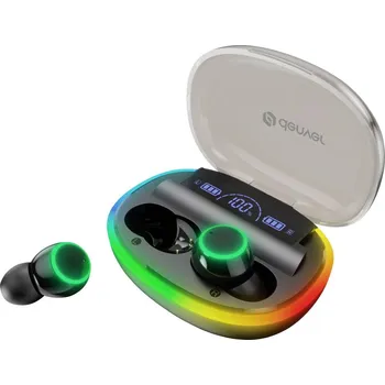 Sluchátka Denver TWE-55 špuntová sluchátka Bluetooth®, Bez kabelu stereo černá Redukce šumu mikrofonu Nabíjecí pouzdro, headset, d