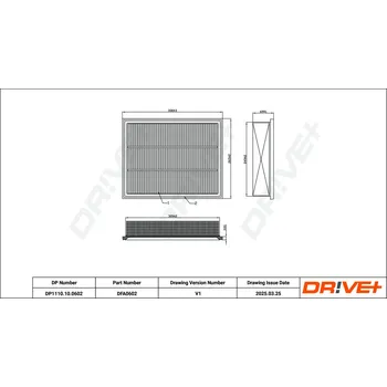 Vzduchový filtr Vzduchový filtr DRIVE+ DP1110.10.0602