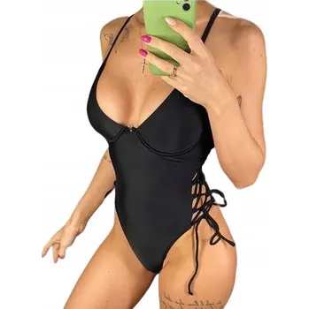 Dámské plavky Dámské jednodílné plavky zeštíhlující monokini - L