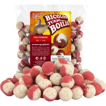 Boilies Boilies Benzar Mix Bicolor Turbo 16mm 250g - Rak - Jahoda