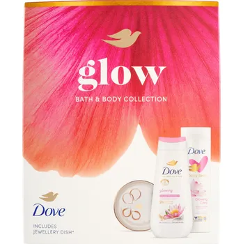 Kosmetická sada DOVE Glow Bath & Body Collection s miskou na šperky