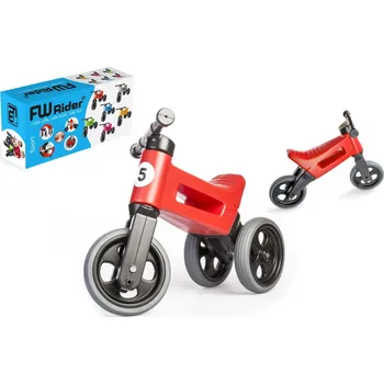 Odrážedlo Odrážedlo FUNNY WHEELS Rider Sport červené 2v1, výška sedla 28/30cm nosnost 25kg 18m+ v krabici
