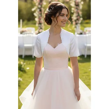 Bolerko Glara Saténové bolerko pro svatební matky 930991