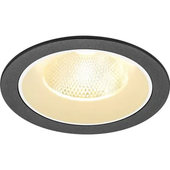 BIG WHITE (SLV) NUMINOS L Stropní vestavné svítidlo, 3000 K, 20°, IP20, kulaté, černé / bílé 1009775