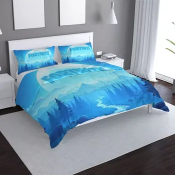 Povlečení Sablio Povlečení FORTNITE Modré údolí s měsícem - 140x200 / 90x70