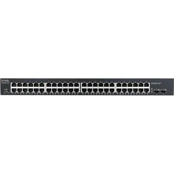 Switch Zyxel GS1900-48 - Přepínač - inteligentní - 48 x 10 100 1000 + 2 x gigabitů SFP - desktop, Lze montovat do rozvaděče, pro připev
