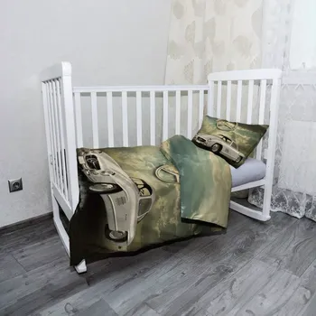 Povlečení Sablio Mikroplyšové dětské povlečení do postýlky Mercedes-Benz 300 SL Na silnici - 100x135 / 40x60